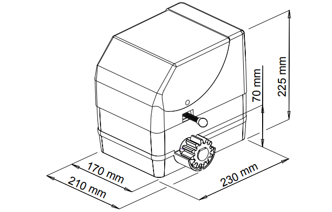 Motor cửa lùa Quiko QK-V600KITX 600kg Italy