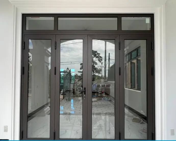 Cửa đi mở quay 4 cánh nhôm Xingfa Quảng Đông chính hãng