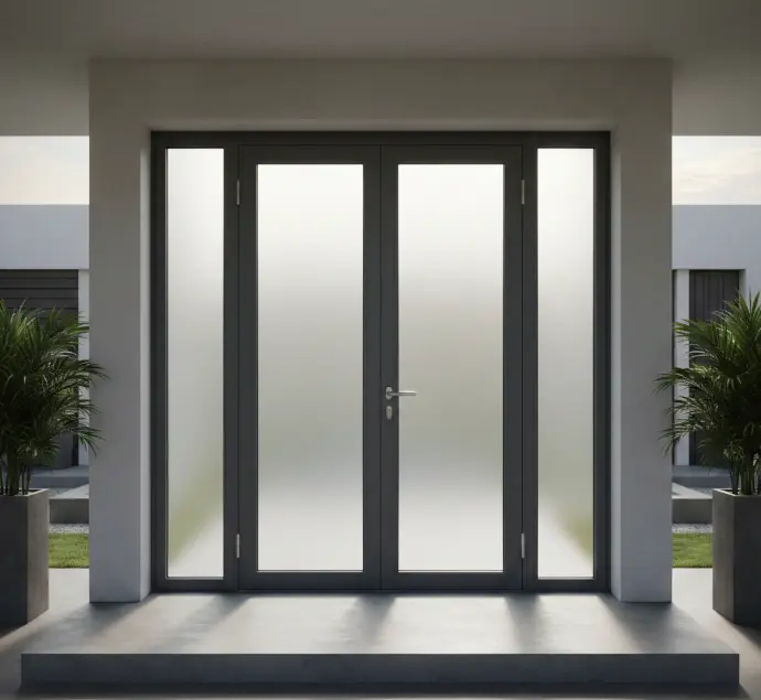 Cửa đi mở quay 2 cánh nhôm Xingfa Quảng Đông chính hãng