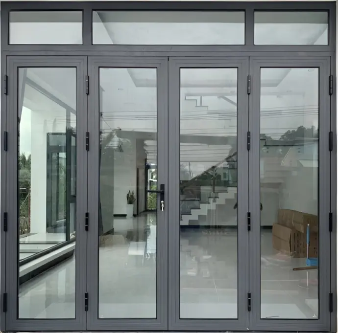 Cửa đi mở quay 4 cánh nhôm Xingfa Việt Nam